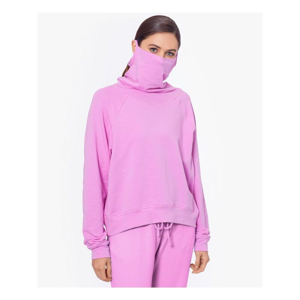 BAM BY BETSY & ADAM Pink Stretch Long Sleeve Sweater L